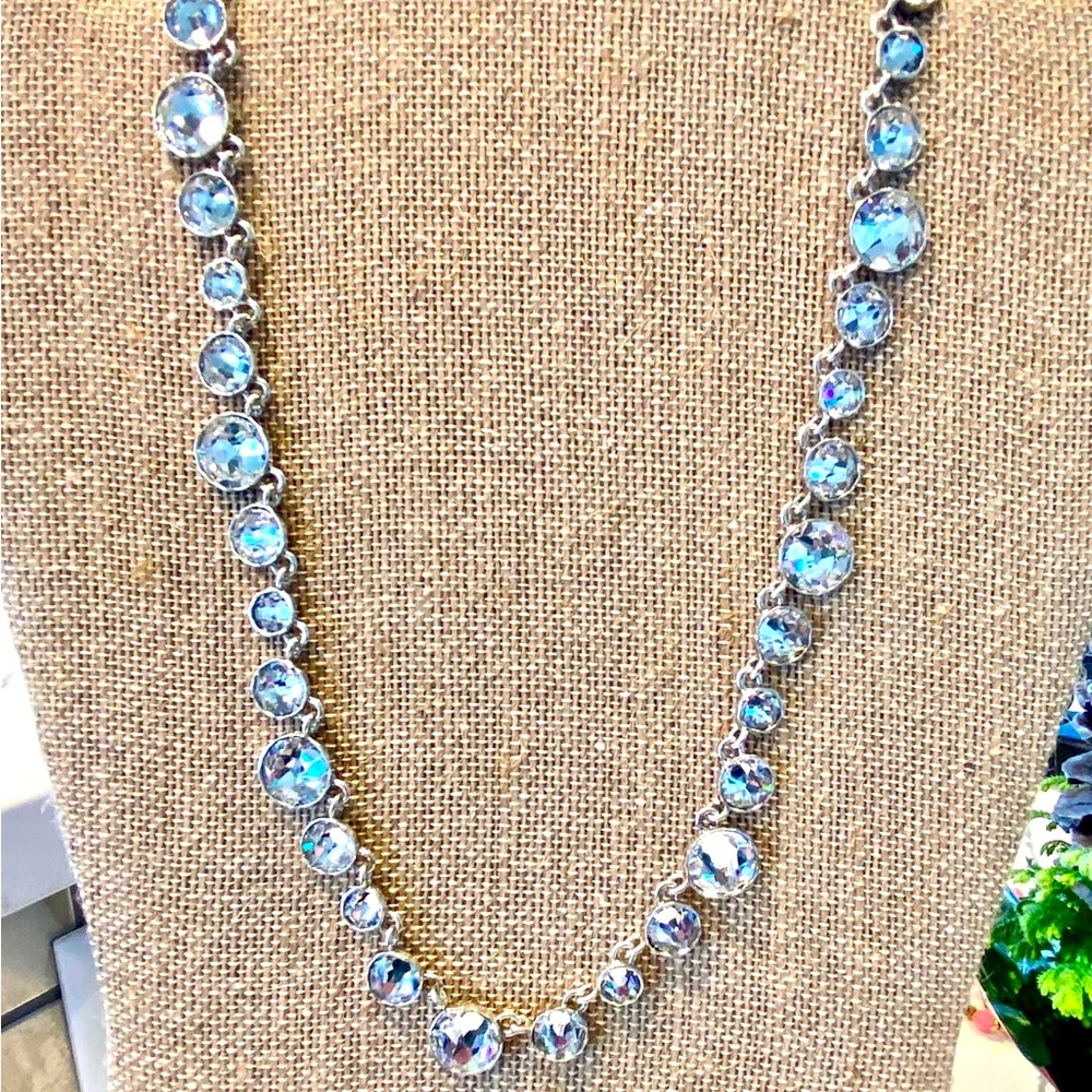 Beautiful Sterling-silver and crystal reversible Cocktail necklace